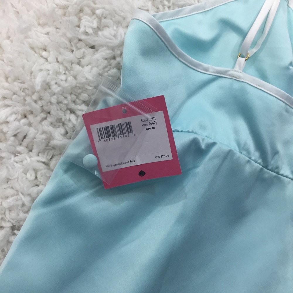 NWT Kate Spade bridal blue satin bow chemise - Picture 7 of 8